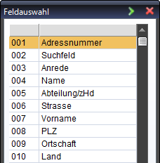 Export Excel - Select field