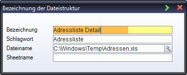 Export Excel - Structure basic data