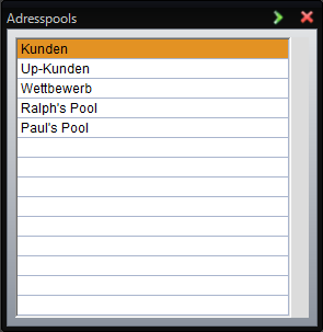 Adress pools select