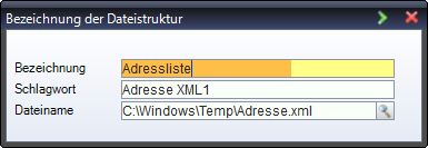 Export XML - Structure basic data