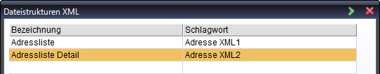 Export XML - Structures overview