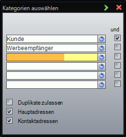 Contact address categories select