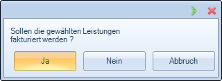 Services bill - Create question