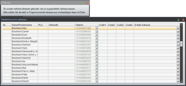 Web search - Actualise address result found several