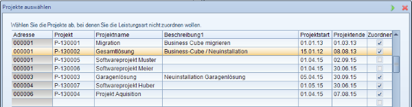 Basic service kind approach - Select projects