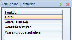 System search - Result functions