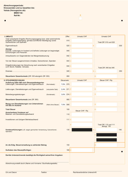 VAT L Settlement Form